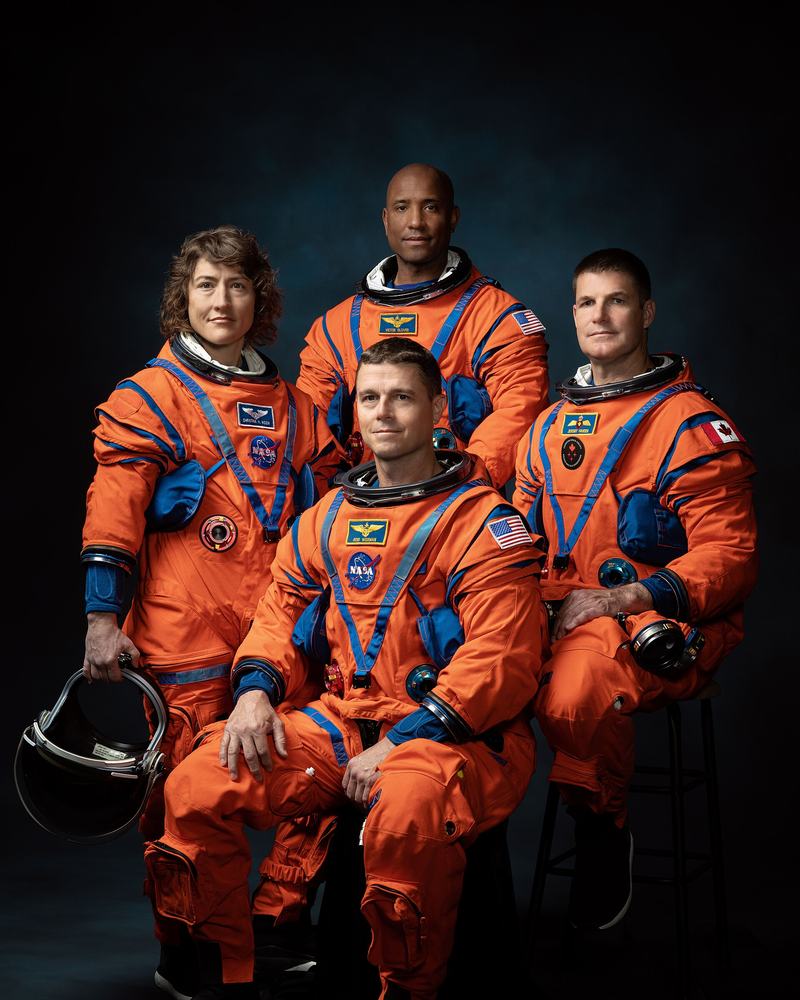 Official portrait of the Artemis II crew