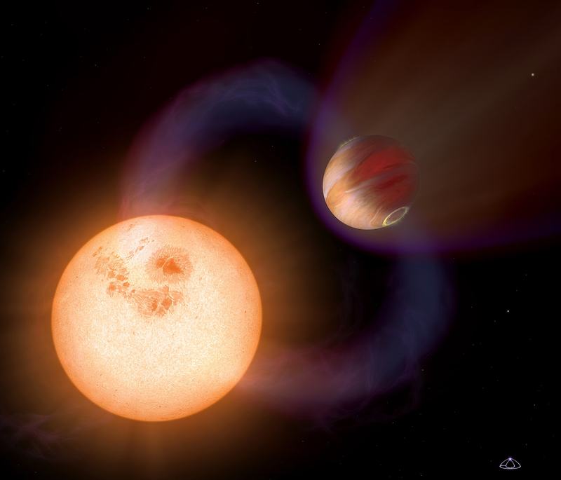 Kunstnerisk fremstilling av en ultrakortperiodisk planet i tett bane rundt sin stjerne
