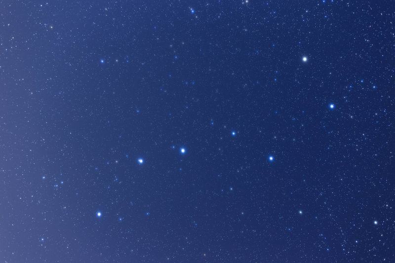 Big Dipper asterism photographed in the night sky