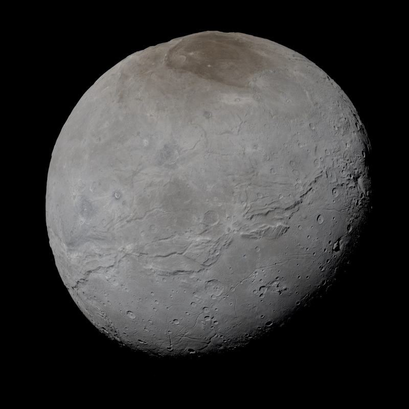 High-resolution true-color image of Charon, Pluto's largest moon