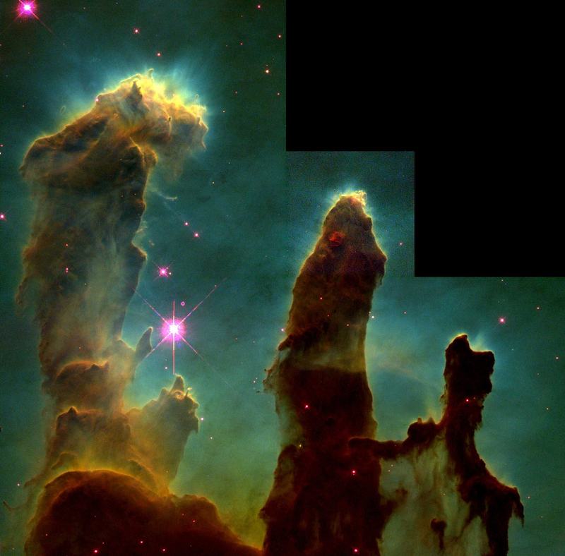 Det originale Hubble-bildet av Skapelsens søyler fra 1995