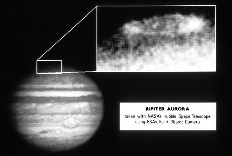 Hubble Space Telescope image of Jupiter's aurora