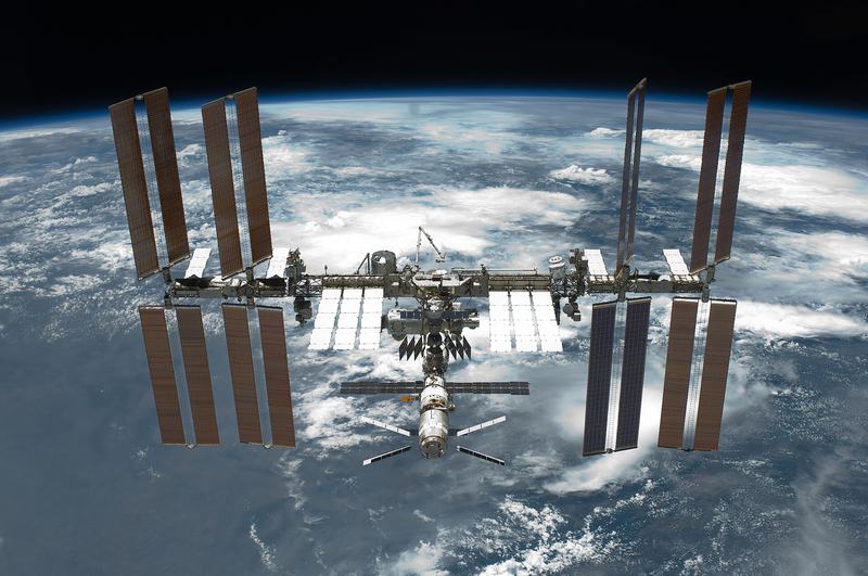The International Space Station seen after a shuttle undocking