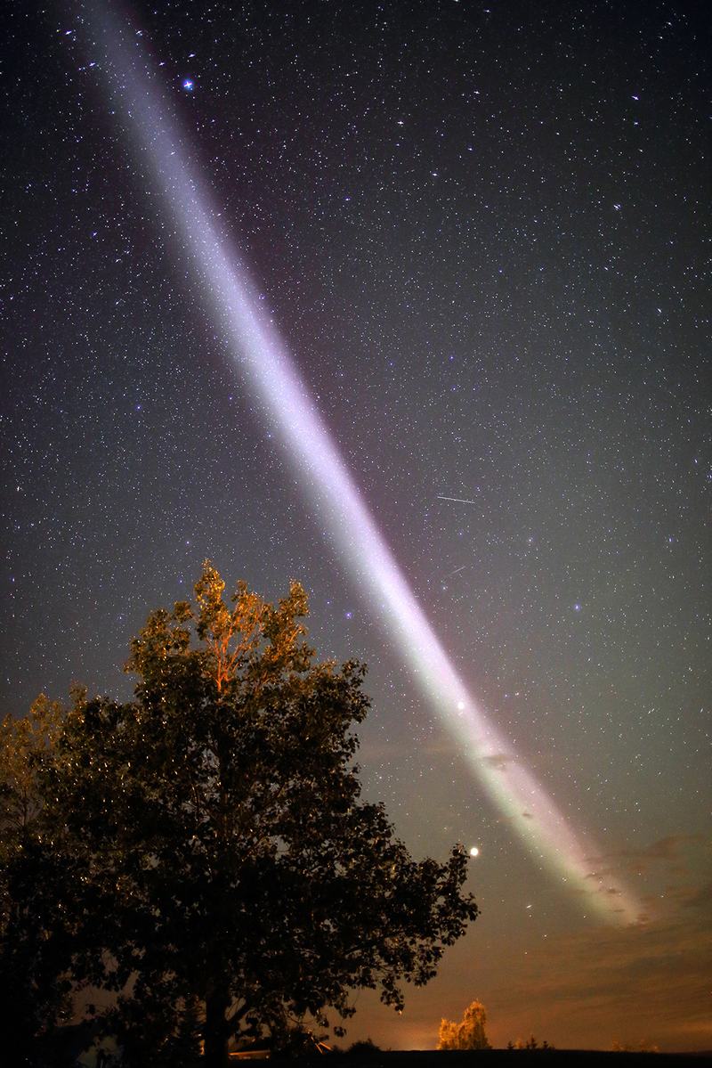 STEVE, a narrow ribbon of light across the night sky