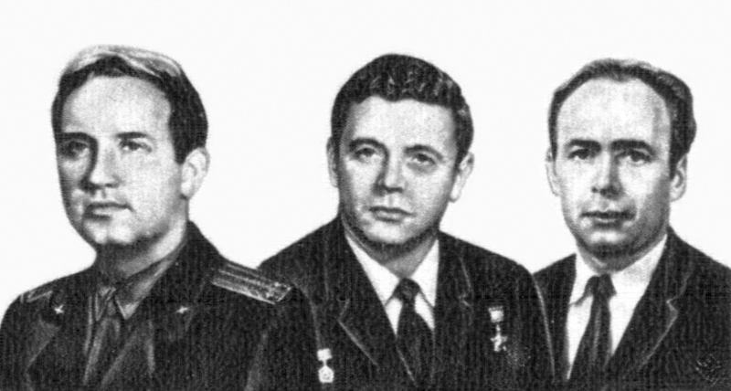 Soviet memorial stamp for the Soyuz 11 crew