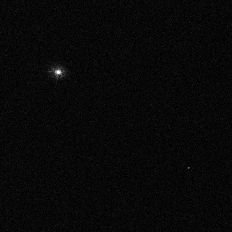Polaris A and Polaris B, two of the three stars in the Polaris system