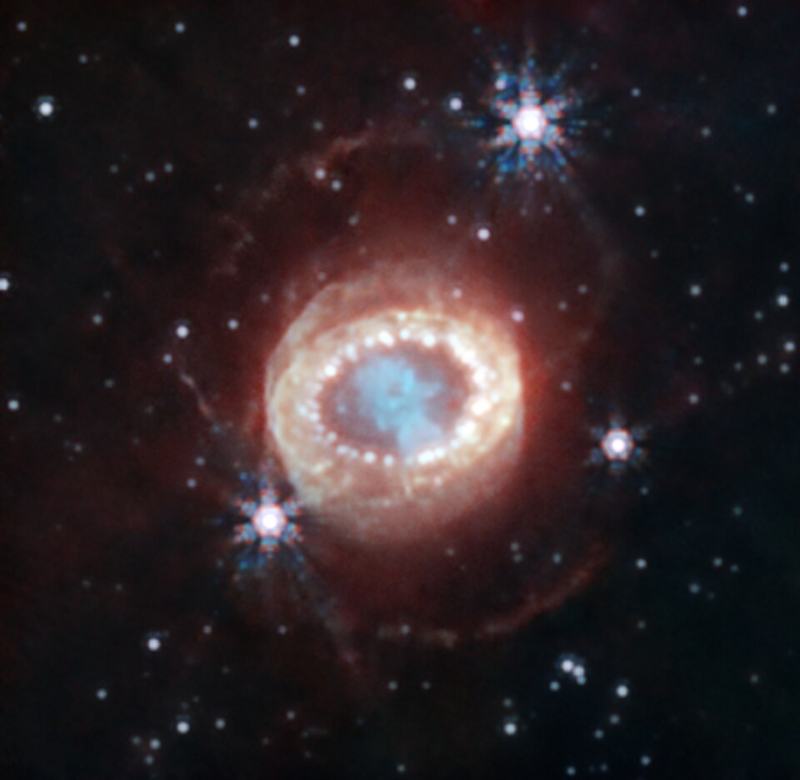 SN 1987A fotografována vesmírným teleskopem Jamese Webba